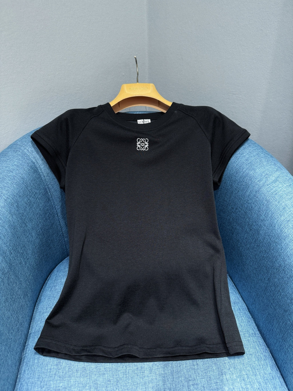 Letter Embroidered Slim Fit Tee