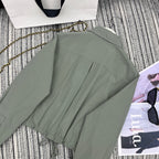 Embroidered Collar Shirt & Wide-Leg Pants Set