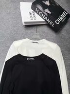 V-Neck Brushed Padded Shoulder Top