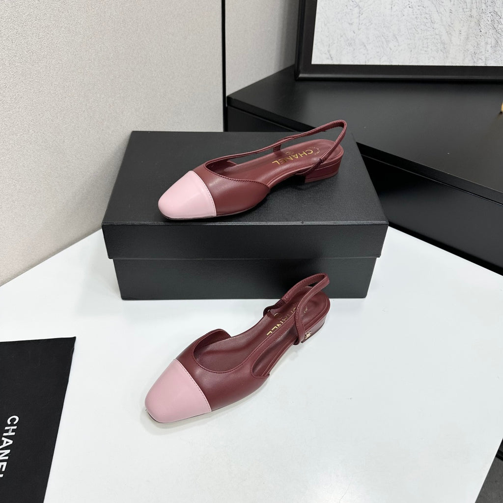 Two-Tone Slingback Pump | Lambskin Lining | Italian Leather
