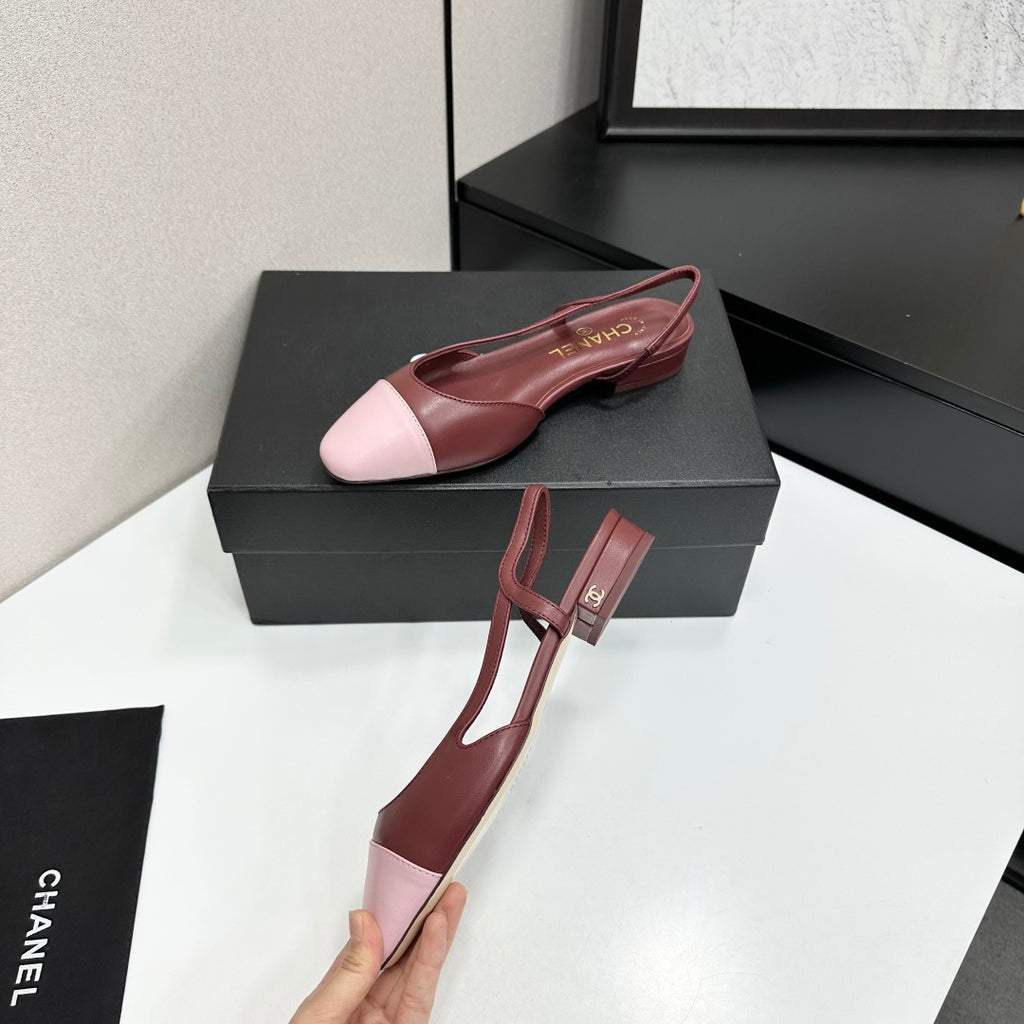 Two-Tone Slingback Pump | Lambskin Lining | Italian Leather