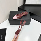 Two-Tone Slingback Pump | Lambskin Lining | Italian Leather