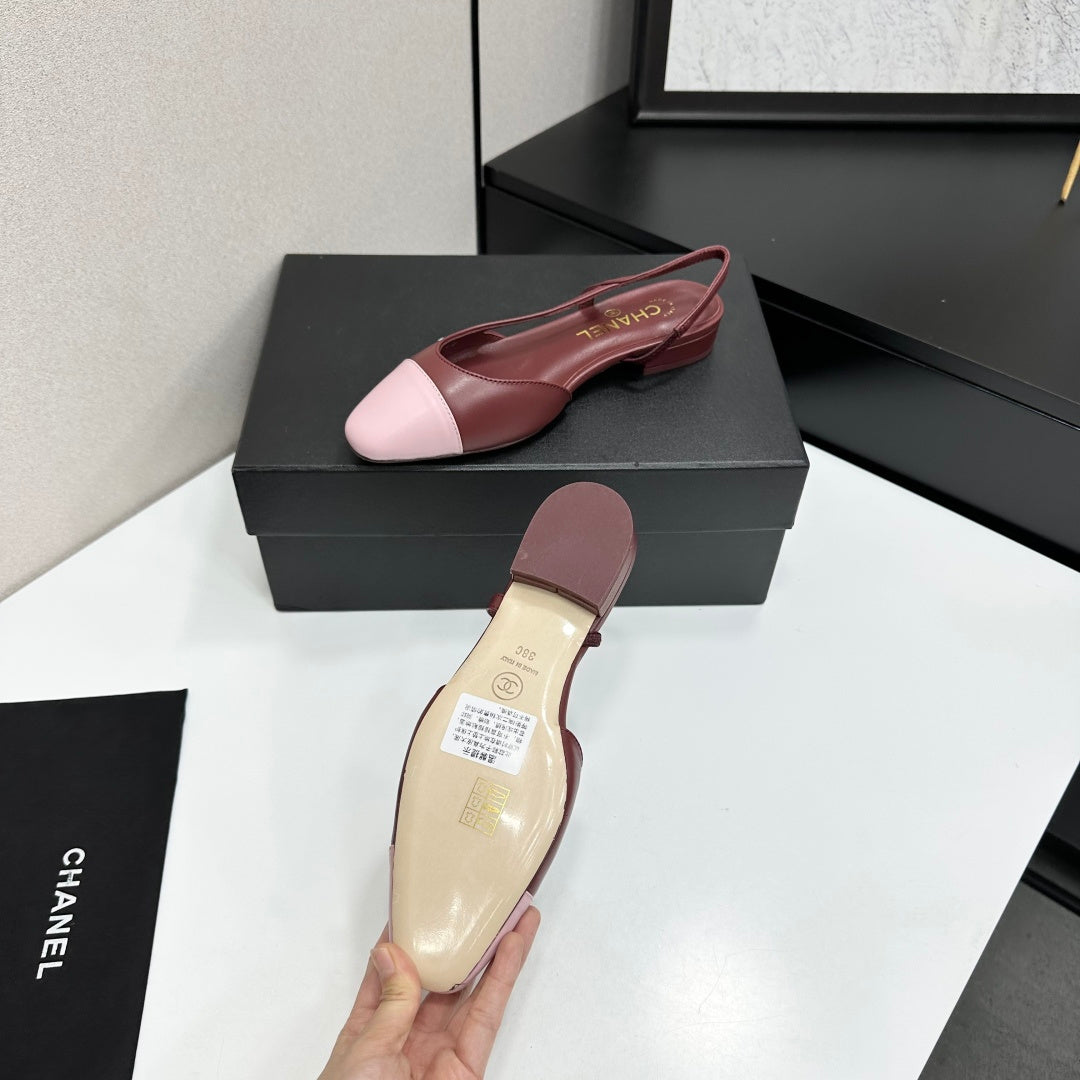 Two-Tone Slingback Pump | Lambskin Lining | Italian Leather