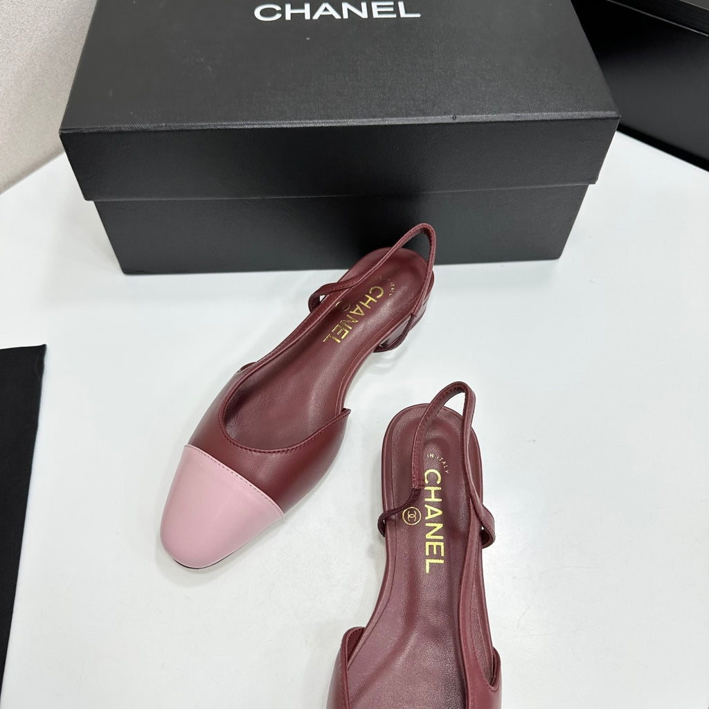 Two-Tone Slingback Pump | Lambskin Lining | Italian Leather