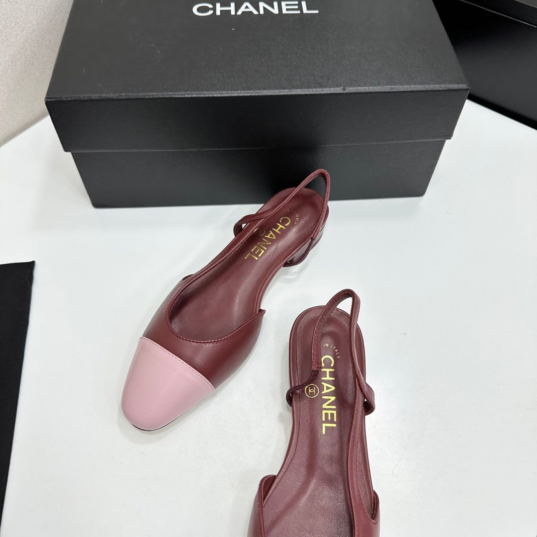 Two-Tone Slingback Pump | Lambskin Lining | Italian Leather