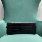 Y Crocodile-Embossed Clutch Bag (Premium quality)