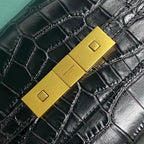 Y Crocodile-Embossed Clutch Bag (Premium quality)