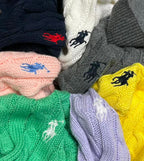 🐴 Cable-Knit Logo Polo Shirt