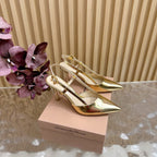 Pointed Toe Heeled Sandal | 2025 | Calfskin · Lambskin | 8.5cm Heel