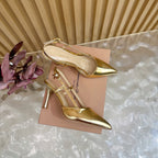 Pointed Toe Heeled Sandal | 2025 | Calfskin · Lambskin | 8.5cm Heel