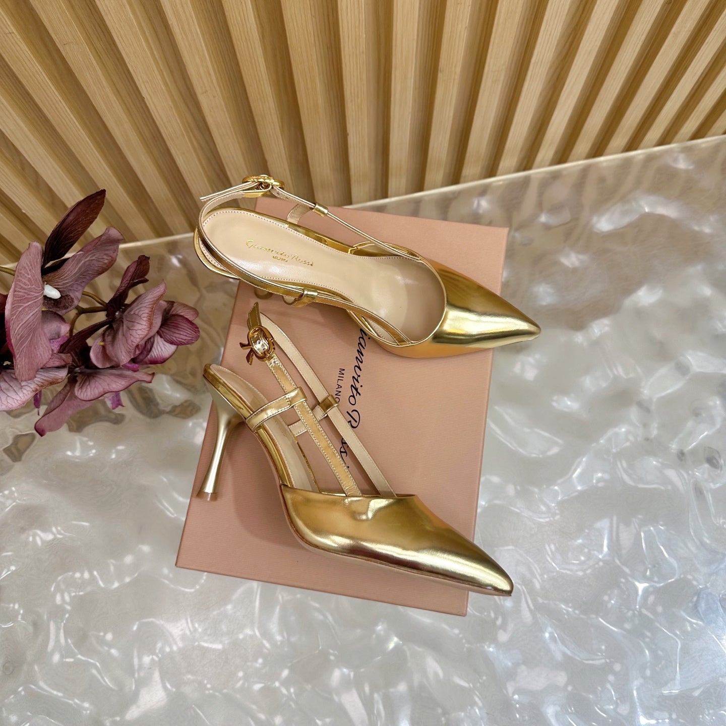 Pointed Toe Heeled Sandal | 2025 | Calfskin · Lambskin | 8.5cm Heel