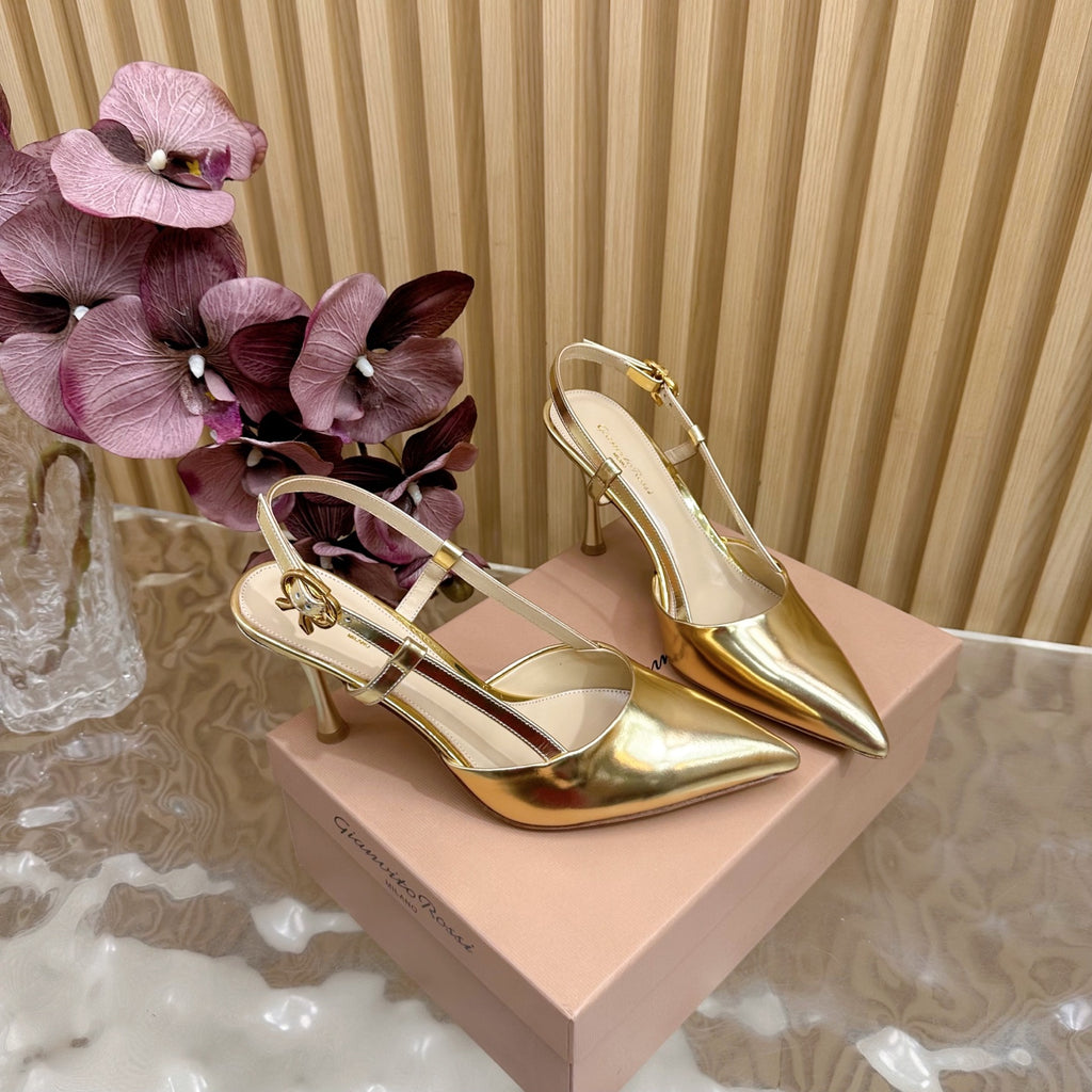 Pointed Toe Heeled Sandal | 2025 | Calfskin · Lambskin | 8.5cm Heel