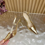 Pointed Toe Heeled Sandal | 2025 | Calfskin · Lambskin | 8.5cm Heel