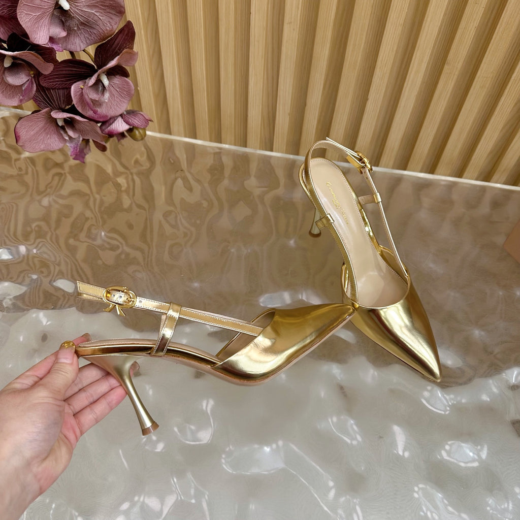 Pointed Toe Heeled Sandal | 2025 | Calfskin · Lambskin | 8.5cm Heel