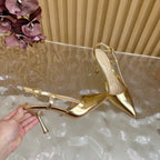 Pointed Toe Heeled Sandal | 2025 | Calfskin · Lambskin | 8.5cm Heel
