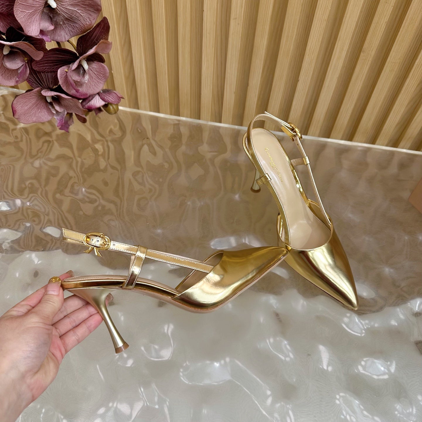 Pointed Toe Heeled Sandal | 2025 | Calfskin · Lambskin | 8.5cm Heel