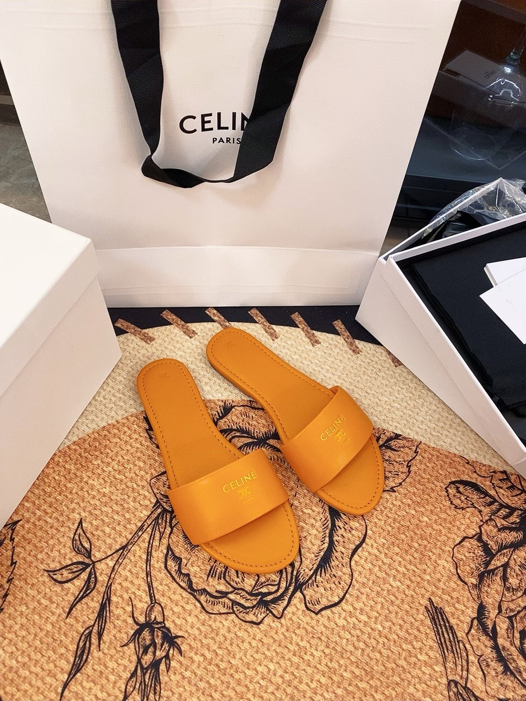 Triomphe Roman Slide Sandal | Lambskin | Italian Leather Sole