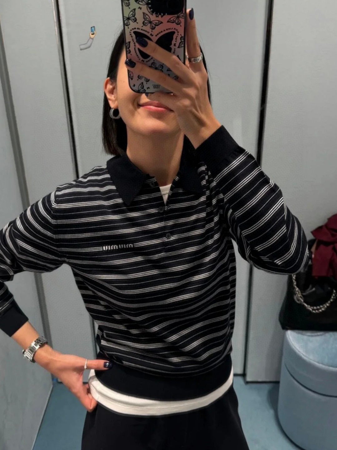M Striped Polo Shirt