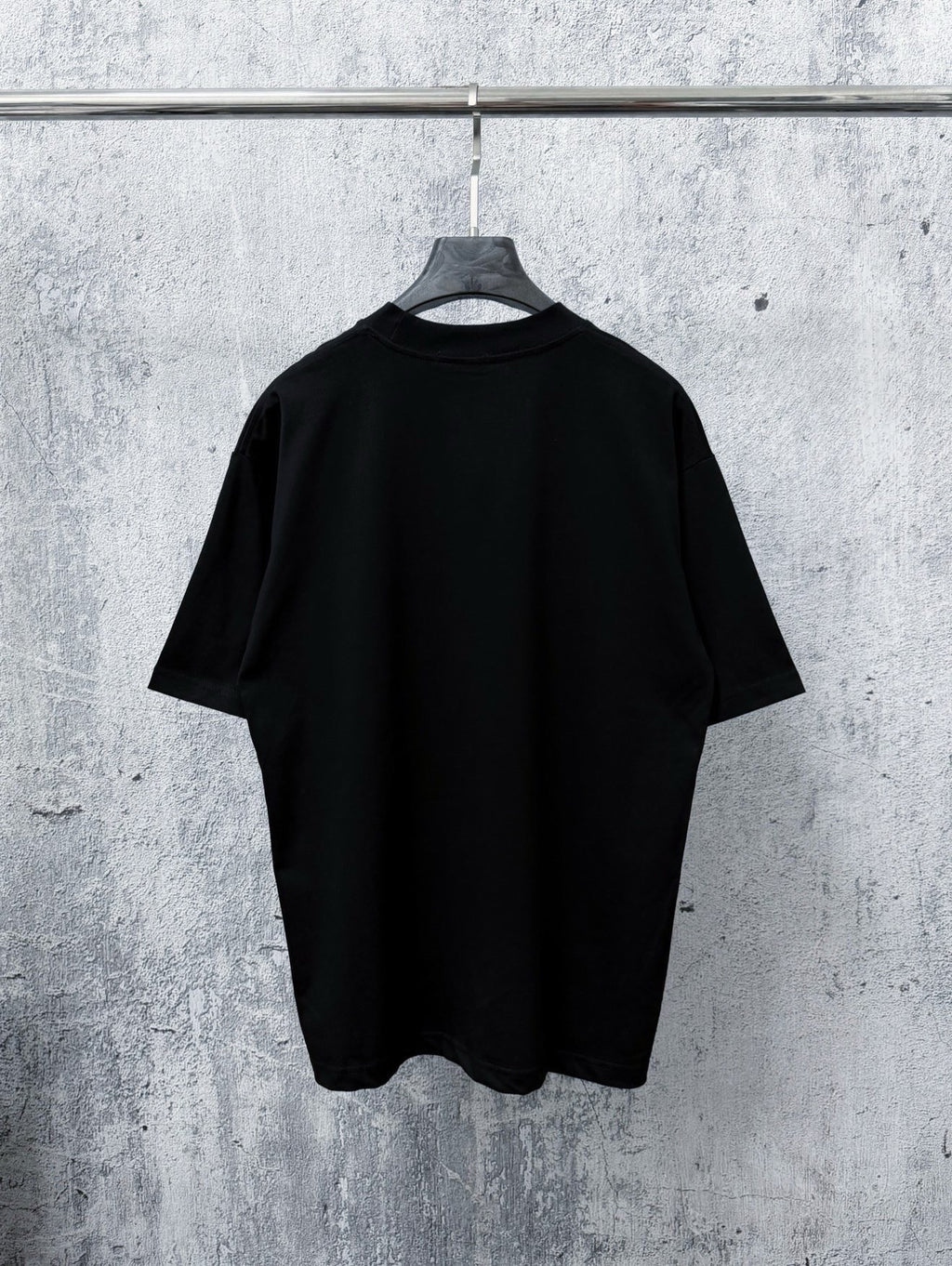 Cracked Print Cotton Tee | Black & White