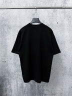 Cracked Print Cotton Tee | Black & White