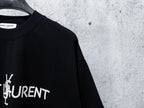 Cracked Print Cotton Tee | Black & White
