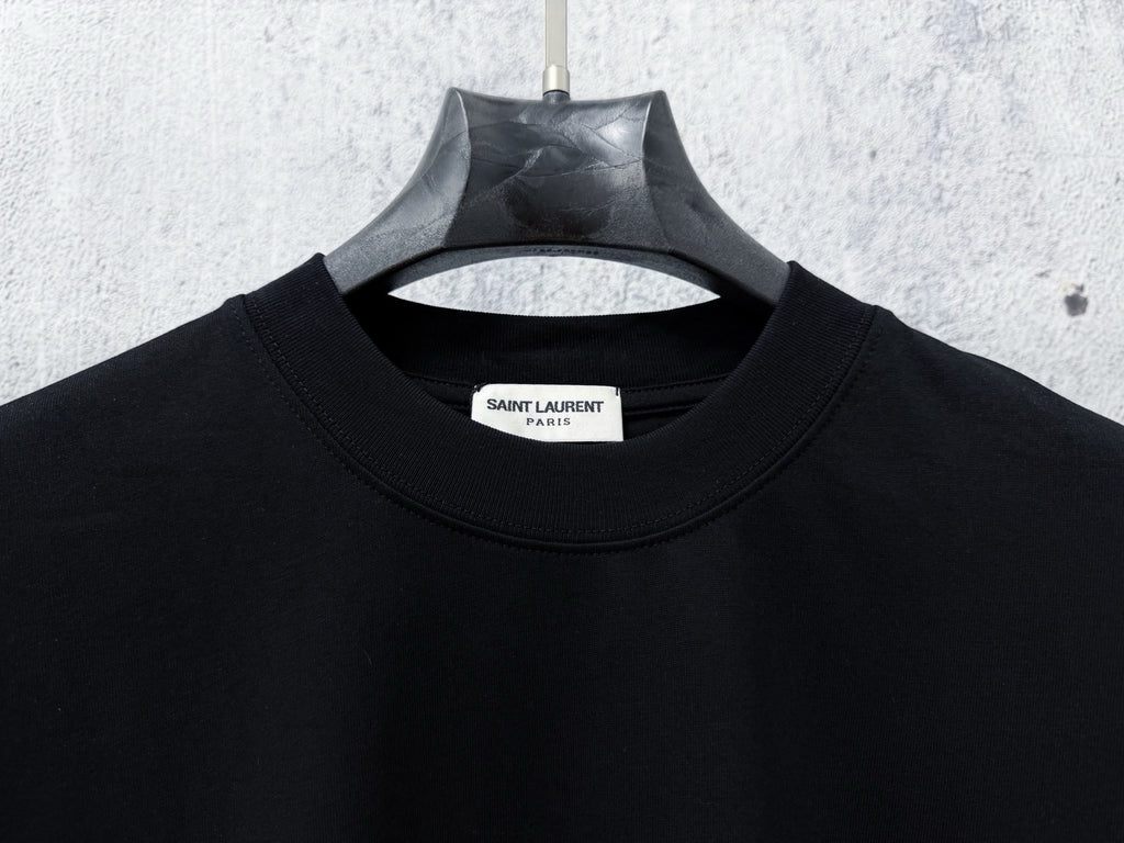 Cracked Print Cotton Tee | Black & White