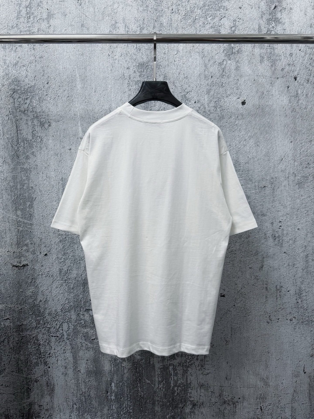 Flocked Letter Logo Tee | Black & White
