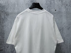 Flocked Letter Logo Tee | Black & White