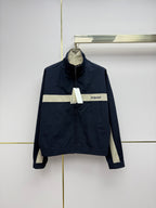 Contrast Logo Embroidered Jacket