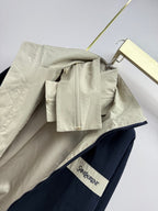 Contrast Logo Embroidered Jacket