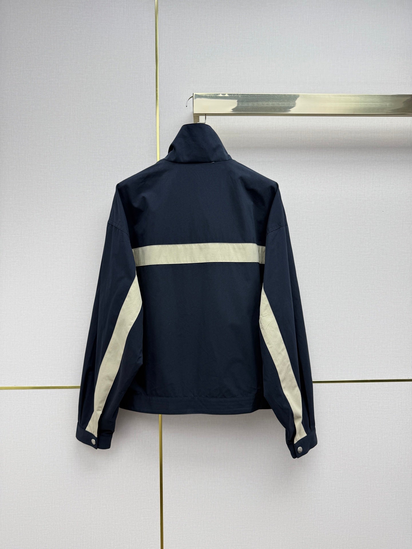 Contrast Logo Embroidered Jacket