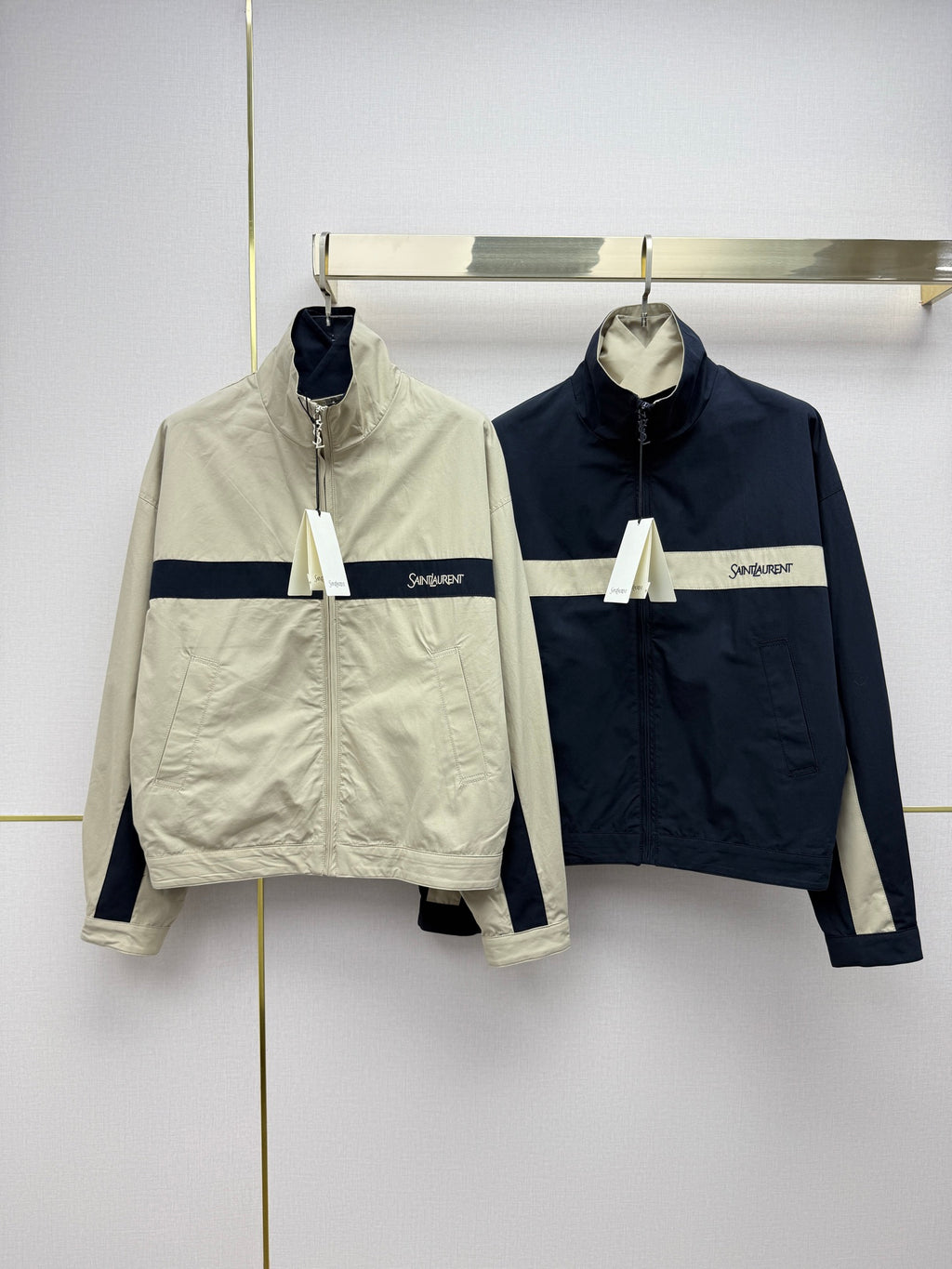 Contrast Logo Embroidered Jacket