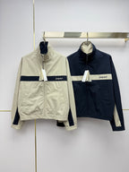 Contrast Logo Embroidered Jacket