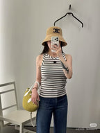 Triomphe Embroidered Stripe Vest