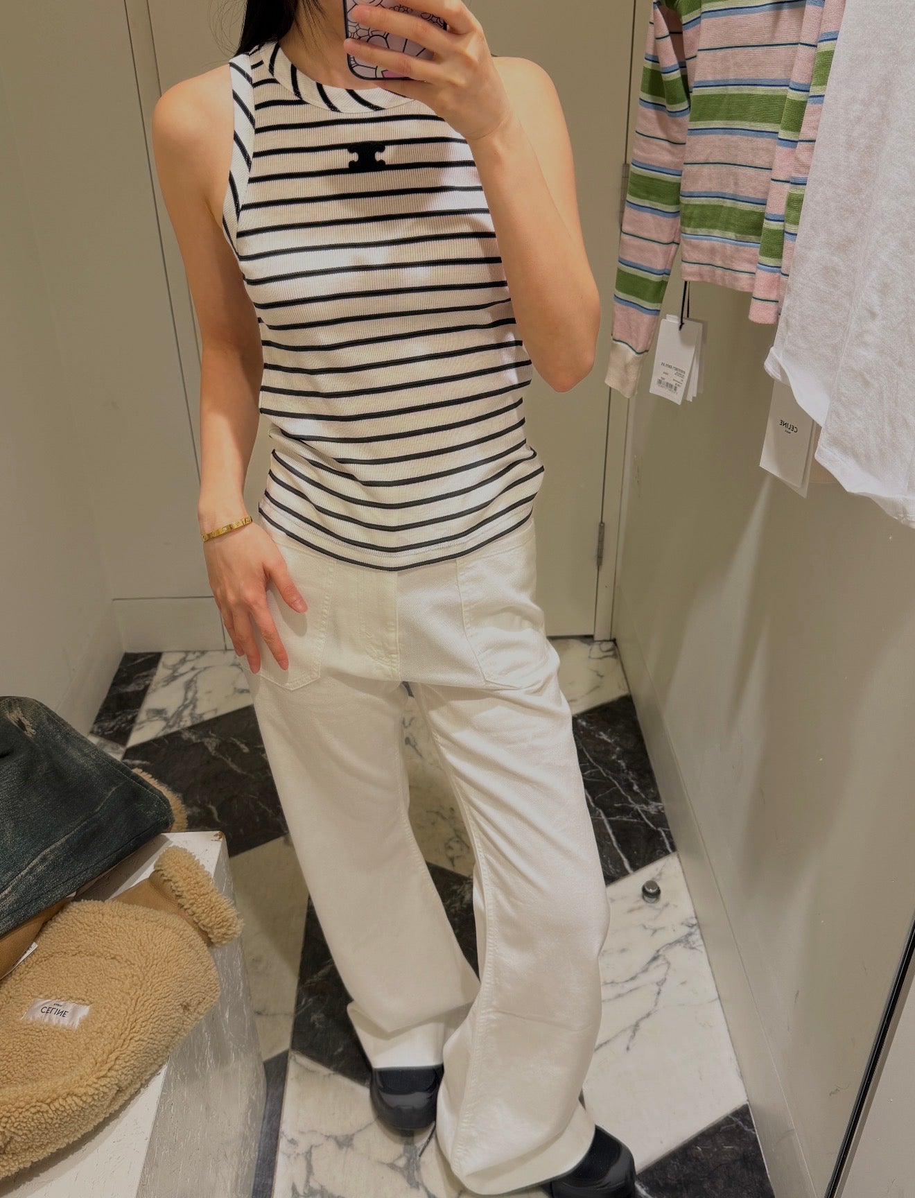 Triomphe Embroidered Stripe Vest