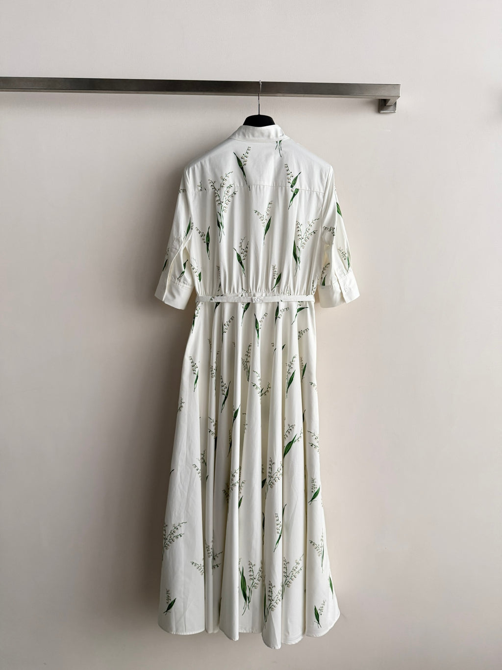 Lily of the Valley Print Shirt Dress