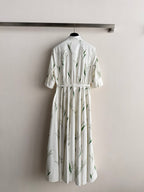 Lily of the Valley Print Shirt Dress