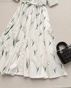 Lily of the Valley Print Shirt Dress