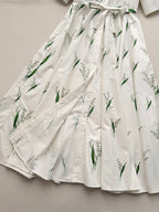 Lily of the Valley Print Shirt Dress
