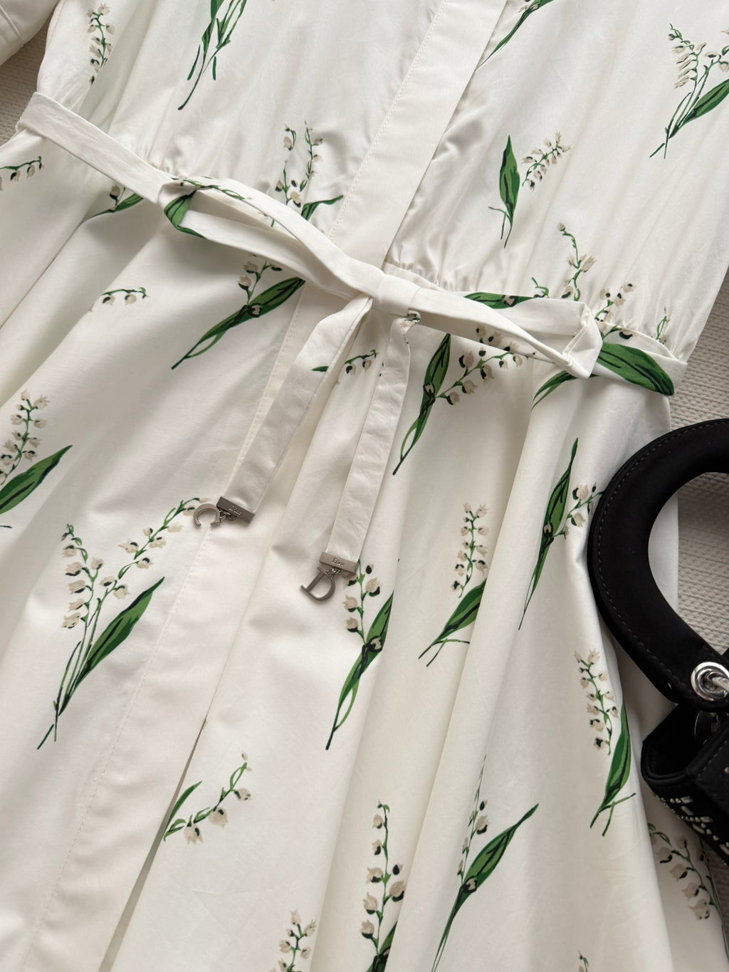 Lily of the Valley Print Shirt Dress