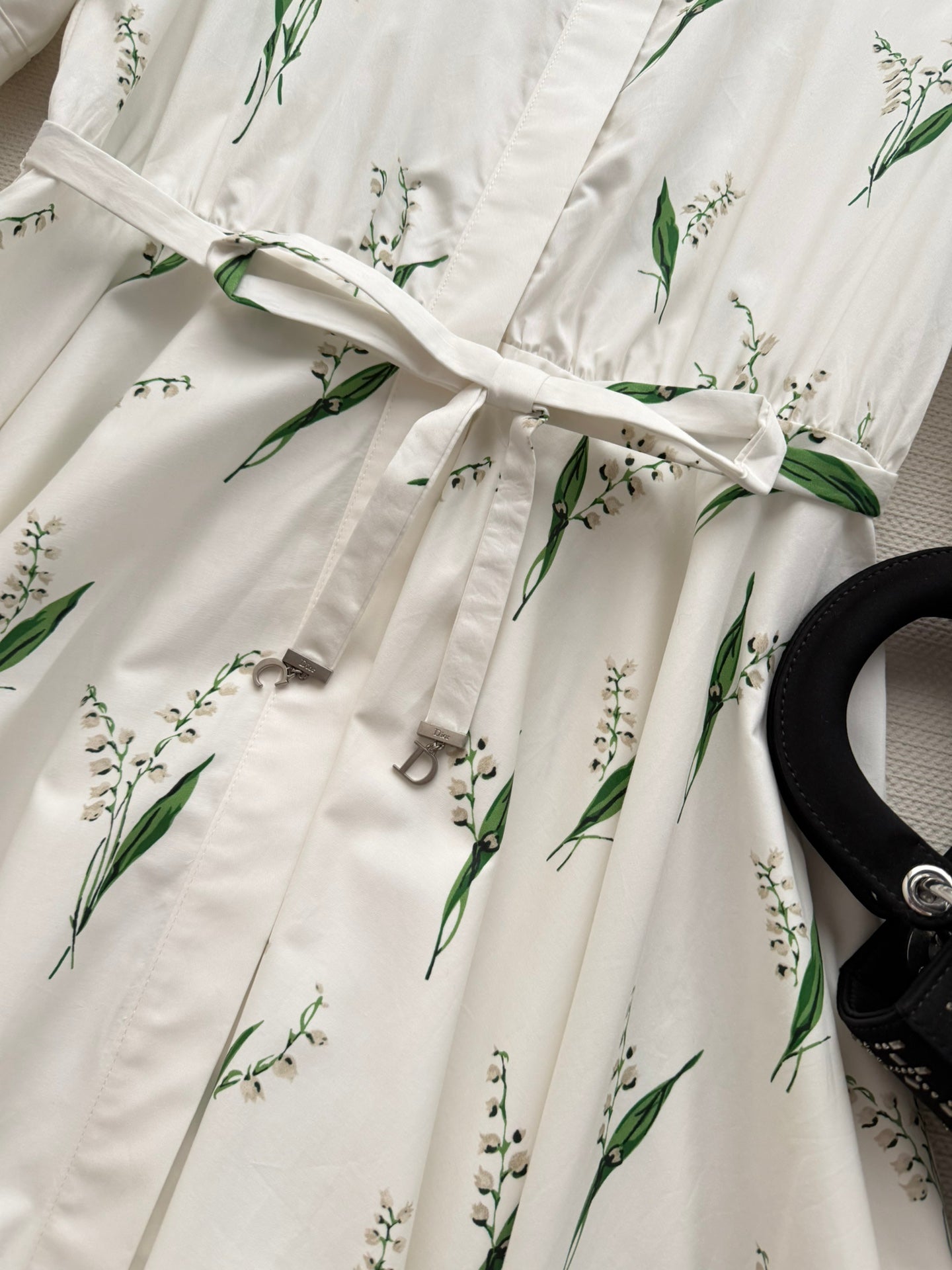 Lily of the Valley Print Shirt Dress