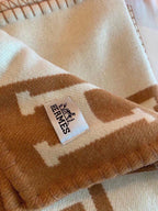 Merino Wool &  Cashmere Throw Blanket | Double-Sided Jacquard |