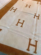 Merino Wool &  Cashmere Throw Blanket | Double-Sided Jacquard |