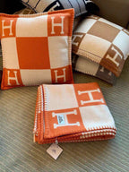 Merino Wool &  Cashmere Throw Blanket | Double-Sided Jacquard |