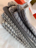 Merino Wool &  Cashmere Throw Blanket | Double-Sided Jacquard |