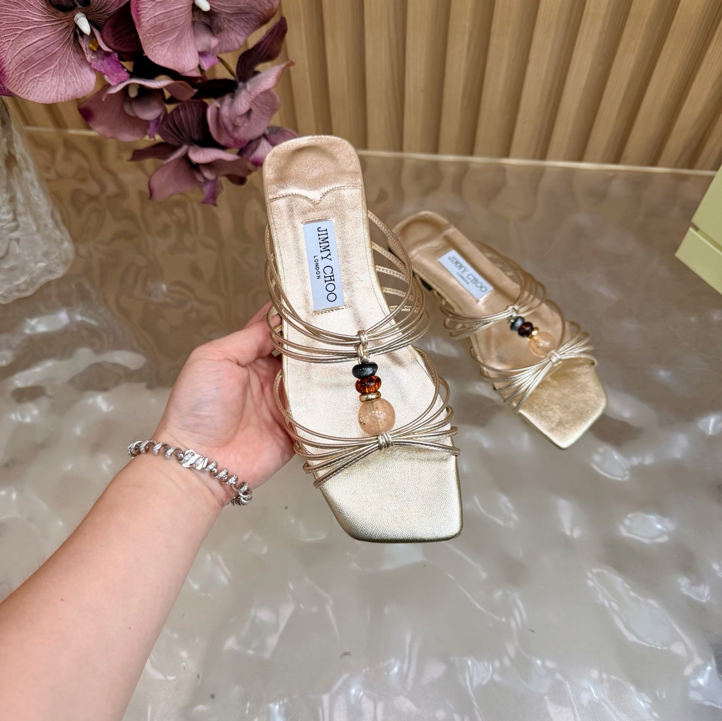 2026SS Amber Buckle Evening Sandal / Pump