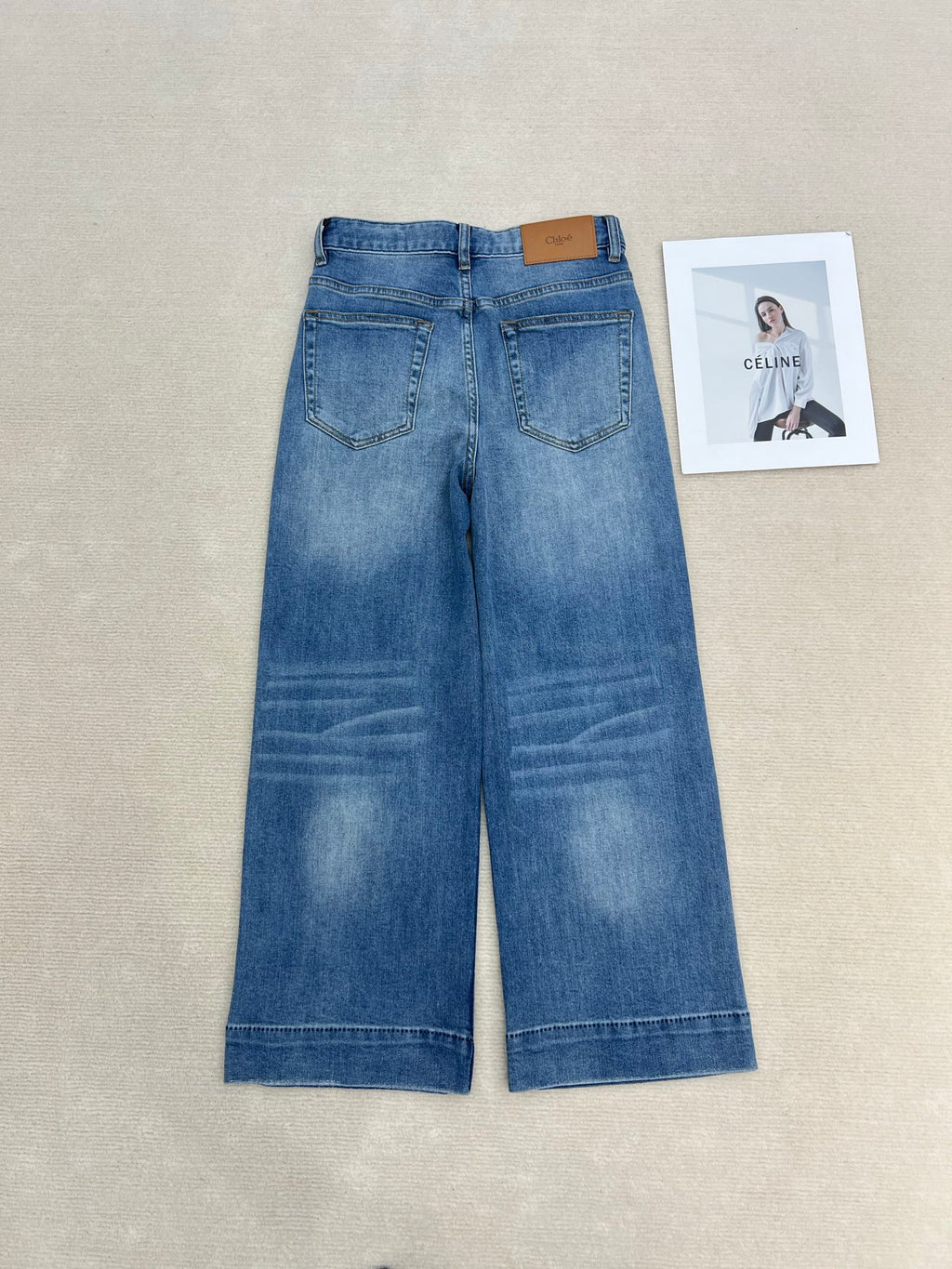 Wide-Leg Straight Cropped Jeans