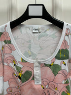 Flamingo Print U-Neck Tee | 2026 SS