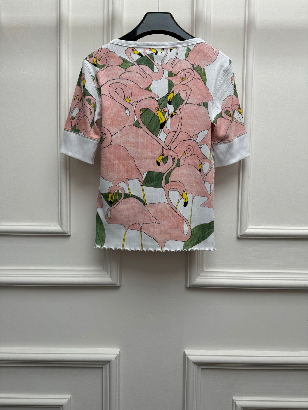 Flamingo Print U-Neck Tee | 2026 SS