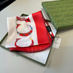 Floral Silk Square Scarf